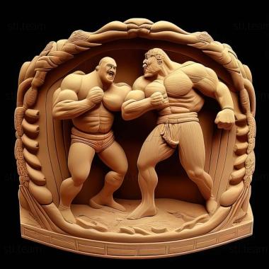 3D model Ring Masters Ordile VS Kamex Sumo Battle (STL)